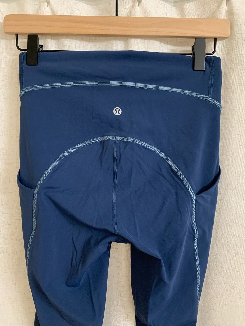 lululemon Power Thru High Rise Tight 25” Navy Blue Full-Length Leggings size 6 - Picture 5 of 8